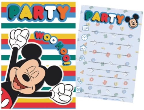 Disney Mickey Party Meghívó 5 db-os