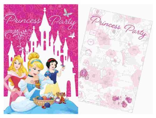 Disney Hercegnők Party Meghívó 5 db-os