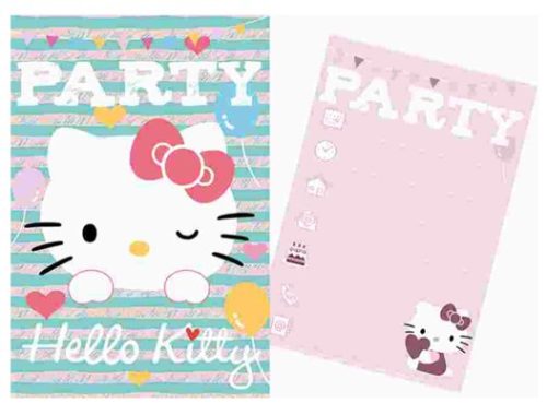 Hello Kitty Party Meghívó 5 db-os