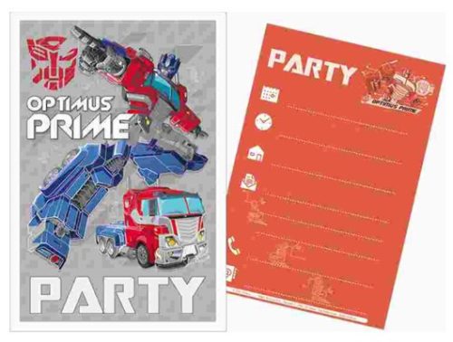 Transformers Party Meghívó 5 db-os