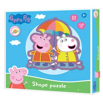 Peppa malac Rain forma puzzle 53 db-os