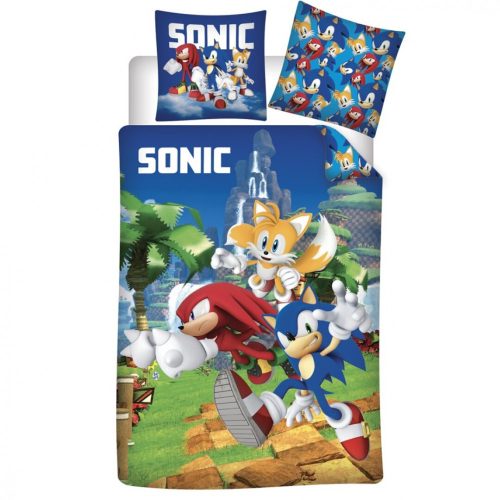 Sonic a sündisznó ágyneműhuzat 140×200cm, 63×63cm microfibre