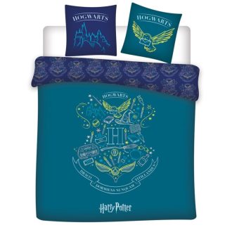 Harry Potter Blue dupla, kétszemélyes ágyneműhuzat 240×220cm, 63x63cm Microfibre