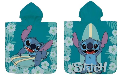 Disney Lilo és Stitch, A csillagkutya strand törölköző Surf poncsó (55x110cm)