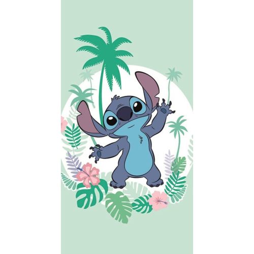 Disney Lilo és Stitch, A csillagkutya Green fürdőlepedő, strand törölköző (70x140cm)