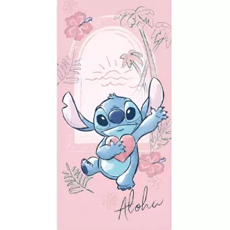 Disney Lilo és Stitch, A csillagkutya Heart fürdőlepedő, strandtörölköző (70x140cm)