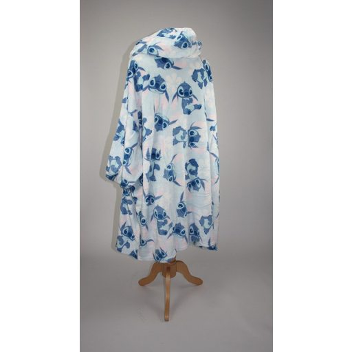 Disney Lilo és Stitch, A csillagkutya Blue belebújós plüss polár pulóver, poncsó 7-14 év