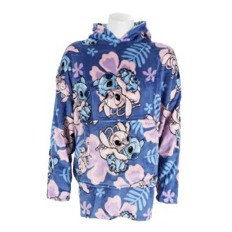   Disney Lilo és Stitch, A csillagkutya Hibiscus belebújós plüss polár pulóver, poncsó 3-6 év
