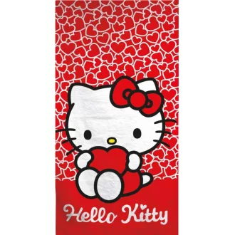   Hello Kitty Hearts fürdőlepedő, strandtörölköző 70x140cm (Fast Dry)
