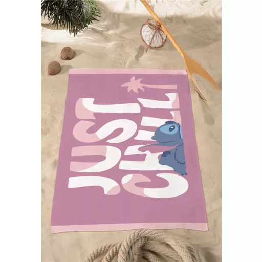 Disney Lilo és Stitch, A csillagkutya fürdőlepedő, strand törölköző 70x140 cm (Fast Dry)