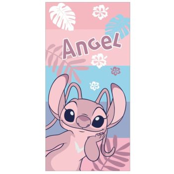Disney Lilo és Stitch, A csillagkutya Pink fürdőlepedő, strandtörölköző 70x140 cm (Fast Dry)