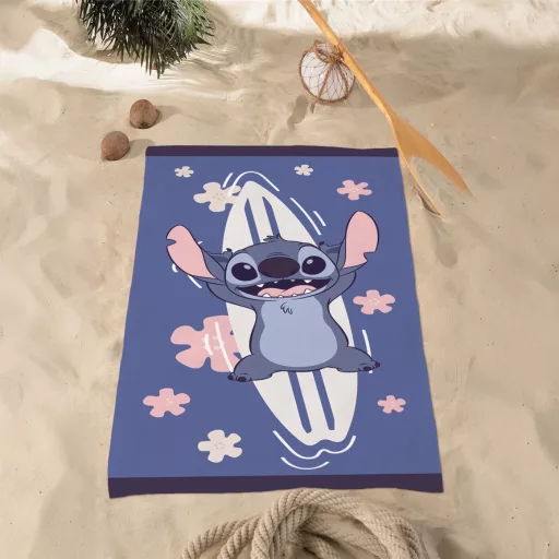 Disney Lilo és Stitch, A csillagkutya Ocean fürdőlepedő, strandtörölköző 70x140cm (Fast Dry)
