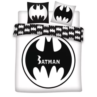 Batman White dupla, kétszemélyes ágyneműhuzat 240×220cm, 65x65cm