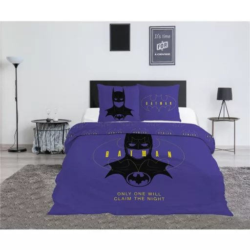Batman Claim the Night dupla, kétszemélyes ágyneműhuzat 240×220cm, 65x65cm