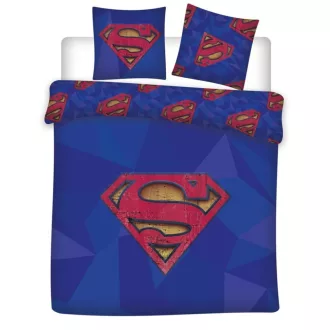 Superman Blue dupla, kétszemélyes ágyneműhuzat 240×220cm, 65x65cm