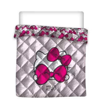 Hello Kitty Pink Bow steppelt ágytakaró, paplan 240x220 cm