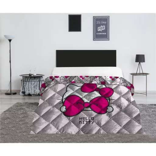 Hello Kitty Pink Bow steppelt ágytakaró, paplan 240x220 cm