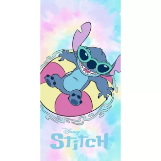   Disney Lilo és Stitch, A csillagkutya Rainbow Waves fürdőlepedő, strandtörölköző 70x140cm (Fast Dry)