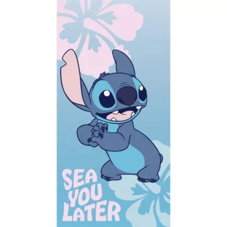  Disney Lilo és Stitch, A csillagkutya Sea You Later fürdőlepedő, strandtörölköző 70x140cm (Fast Dry)