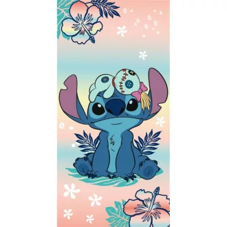   Disney Lilo és Stitch, A csillagkutya Flower Island fürdőlepedő, strandtörölköző 70x140cm (Fast Dry)