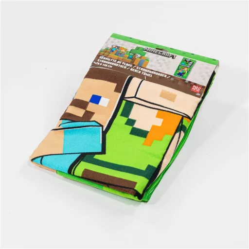 Minecraft Swordfight fürdőlepedő, strandtörölköző 70x140cm (Fast Dry)