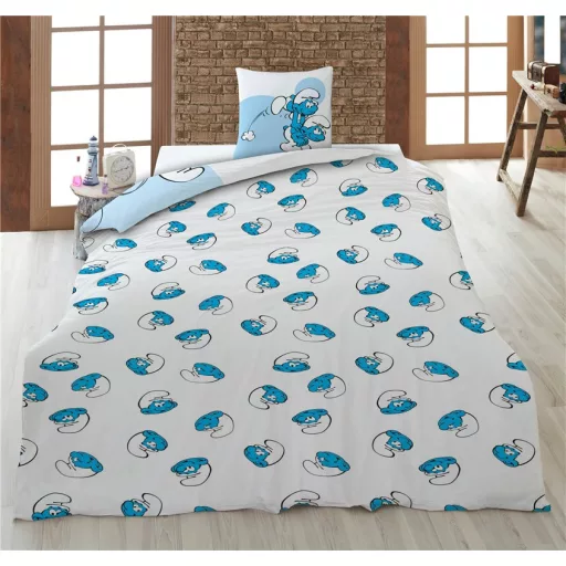 Hupikék törpikék Fun ágyneműhuzat 140×200cm, 63×63 cm