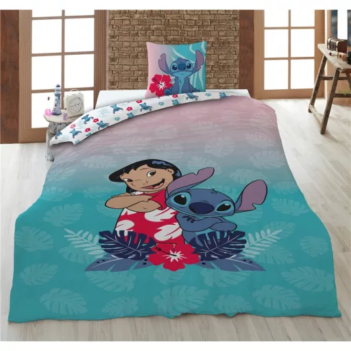 Disney Lilo és Stitch, A csillagkutya Island Friends ágyneműhuzat 140×200cm, 65×65cm