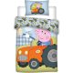 Peppa malac George's Tractor gyerek ágyneműhuzat 100×140cm, 40×45cm