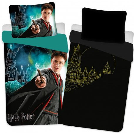 Harry Potter ágyneműhuzat  - sötétben világít Castle 140×200cm, 70×90 cm