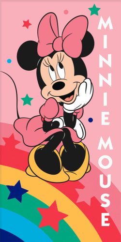 Disney Minnie Rainbow Star fürdőlepedő, strand törölköző (70x140cm)