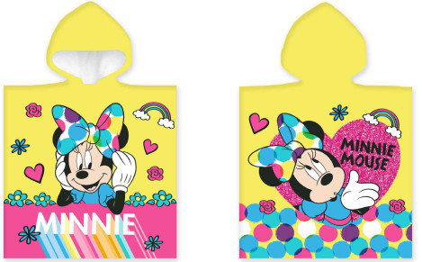 Disney Minnie Yellow strand törölköző poncsó (50x100 cm)