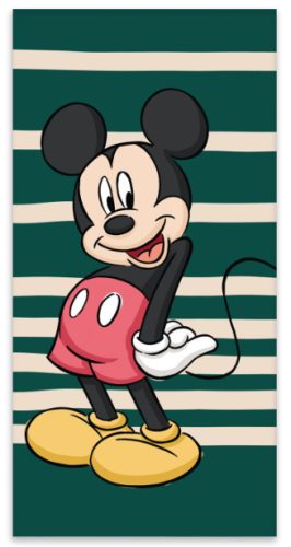 Disney Mickey Green fürdőlepedő, strand törölköző 60x120 cm