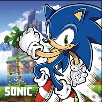 Sonic, a sündisznó Island kéztörlő, arctörlő, törölköző (30x30cm)