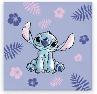 Disney Lilo és Stitch, A csillagkutya Purple kéztörlő, arctörlő, törölköző (30x30cm)