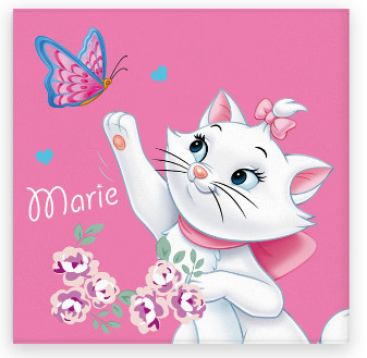 Disney Marie cica Butterfly kéztörlő, arctörlő, törölköző (30x30cm)