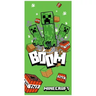Minecraft Boom fürdőlepedő, strandtörölköző 70x140cm