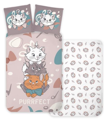 Disney Marie Purrfect gyerek, ovis ágyneműhuzat 100×135cm, 40×60cm