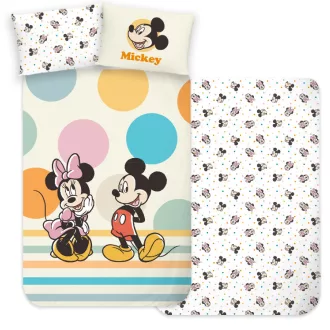 Disney Mickey Duo gyerek, ovis ágyneműhuzat 100×135cm, 40×60cm
