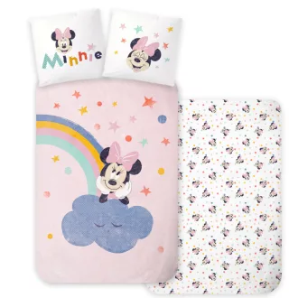 Disney Minnie Dreamland gyerek, ovis ágyneműhuzat 100×135cm, 40×60cm