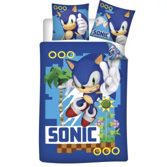 Sonic, a sündisznó Turbo gyerek, ovis ágyneműhuzat 100×135cm, 40×60cm