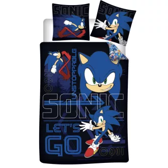 Sonic, a sündisznó Unstoppable gyerek, ovis ágyneműhuzat 100×135cm, 40×60cm