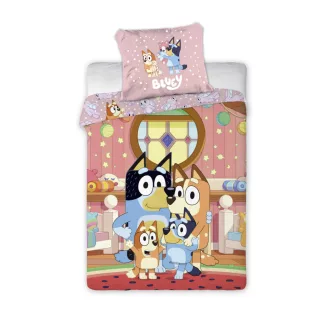   Bluey At Home gyerek, ovis ágyneműhuzat 100×135cm, 40×60 cm
