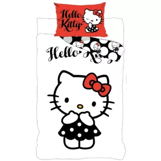 Hello Kitty Black Dress gyerek, ovis ágyneműhuzat 100×135cm, 40×60cm