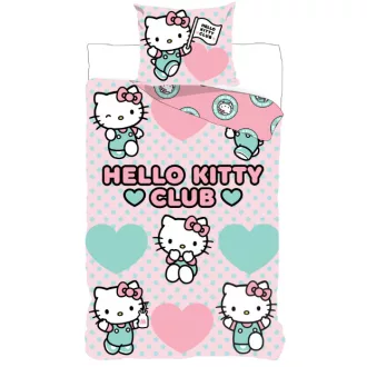 Hello Kitty Club gyerek, ovis ágyneműhuzat 100×135cm, 40×60cm