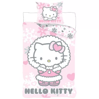 Hello Kitty Cozy Winter gyerek, ovis ágyneműhuzat 100×135cm, 40×60cm
