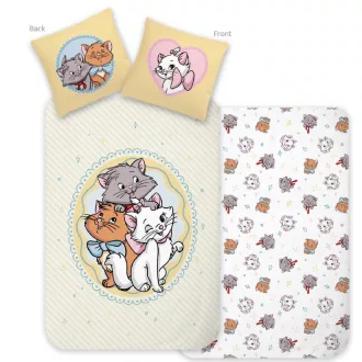   Disney Marie Trio gyerek, ovis ágyneműhuzat 100×140 cm, 40×45 cm
