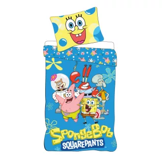   SpongyaBob Sea Squad gyerek, ovis ágyneműhuzat 100×135cm, 40×60 cm