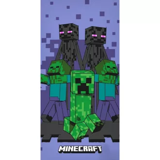 Minecraft Purple fürdőlepedő, strandtörölköző 70x140 cm