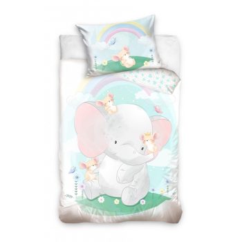 Elefánt gyerek ágyneműhuzat (100×135cm, 40×60cm)