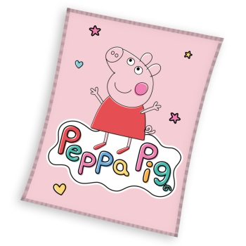Peppa malac Happy coral fleece polár takaró 110x140cm